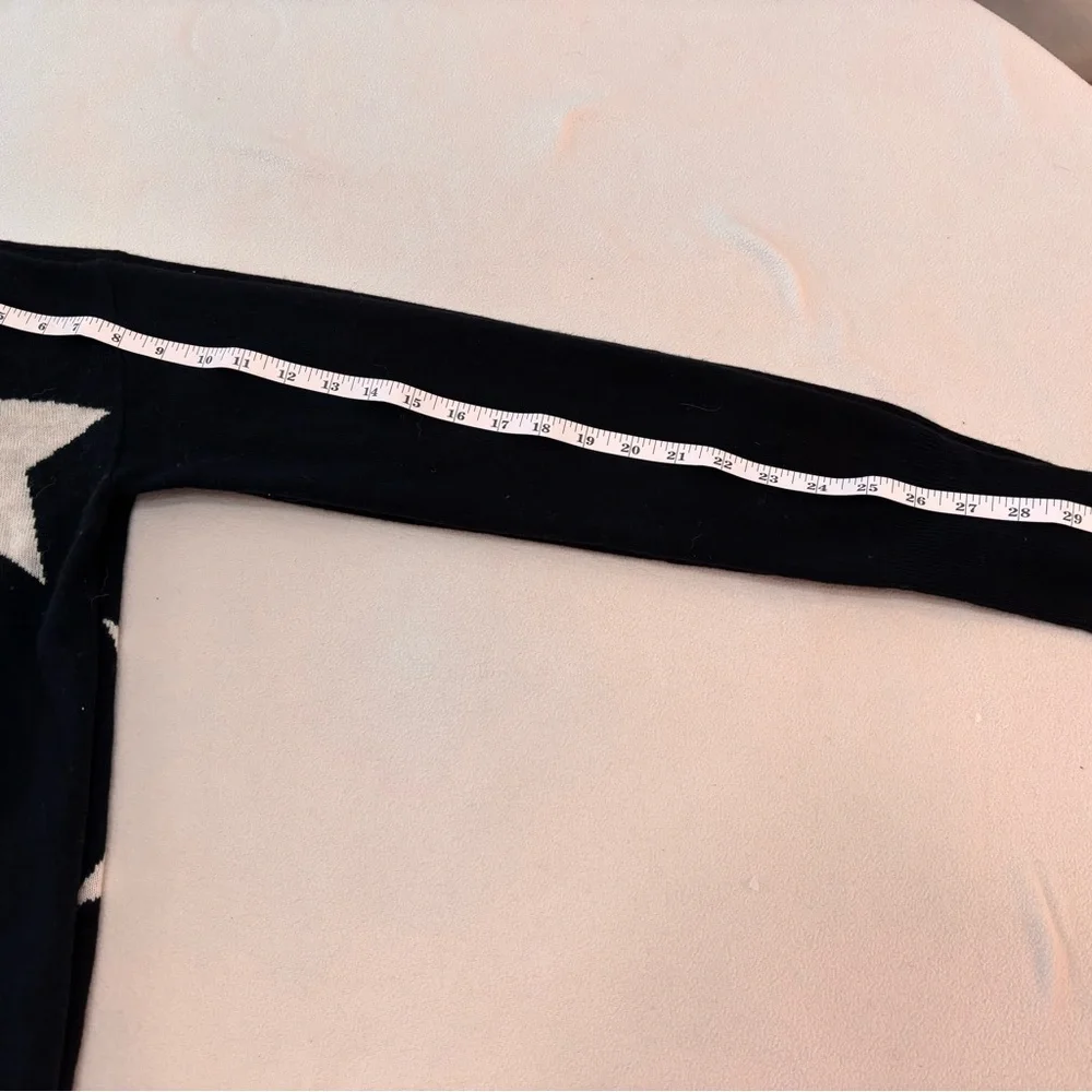 Pam &  Gela  Black Star Sweater- V- neck cutout detail. Size S - Picture 6 of 9